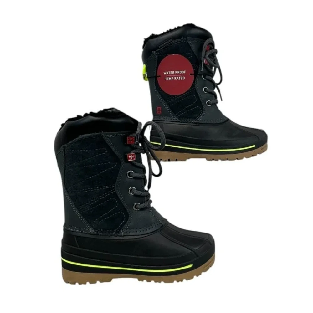 Swiss‎ Tech Kids Size 10 Insulated to -25 degrees Black Winter Boots